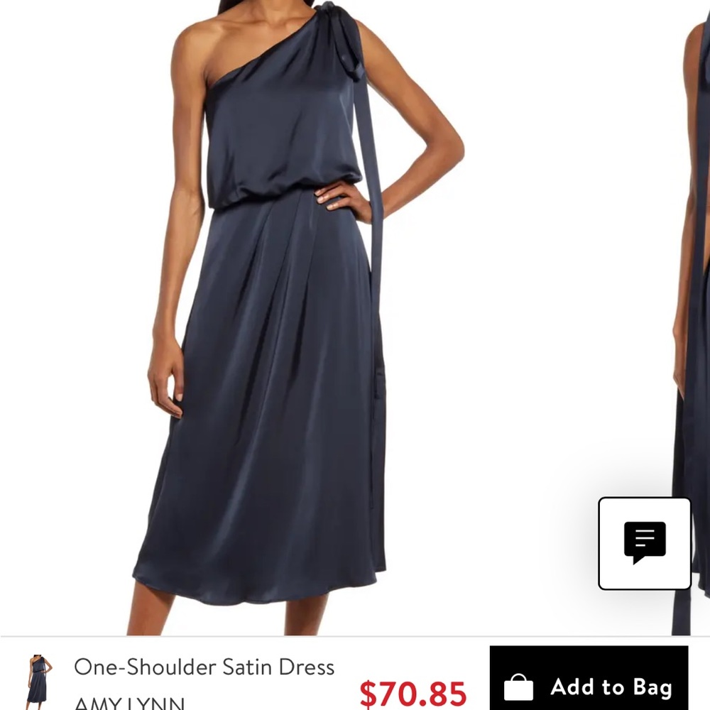 Amy Lynn One Shoulder Satin Dress